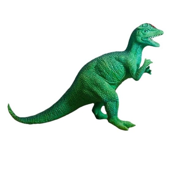 Dinosaur Dilophosaurus Green Toy Action Figures - Picture 4 of 5